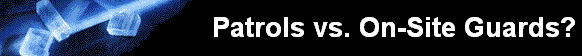 Patrols vs. On-Site Guards?